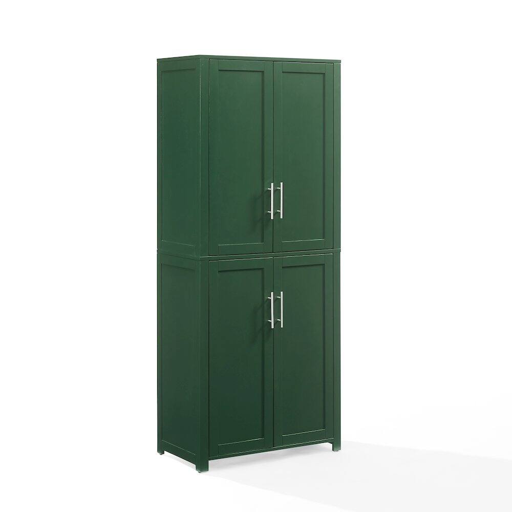Alt View 3. Crosley Furniture - Savannah Tall Kitchen Storage Pantry - Hunter Green.