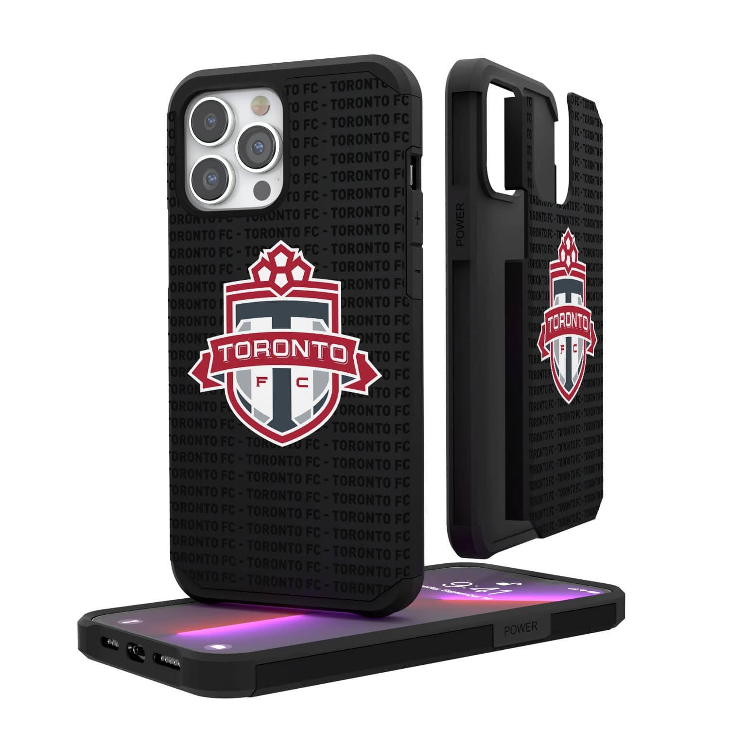 Keyscaper - MLS - Toronto FC iPhone Text Backdrop Rugged Case - 15 Pro Max - Multicolor