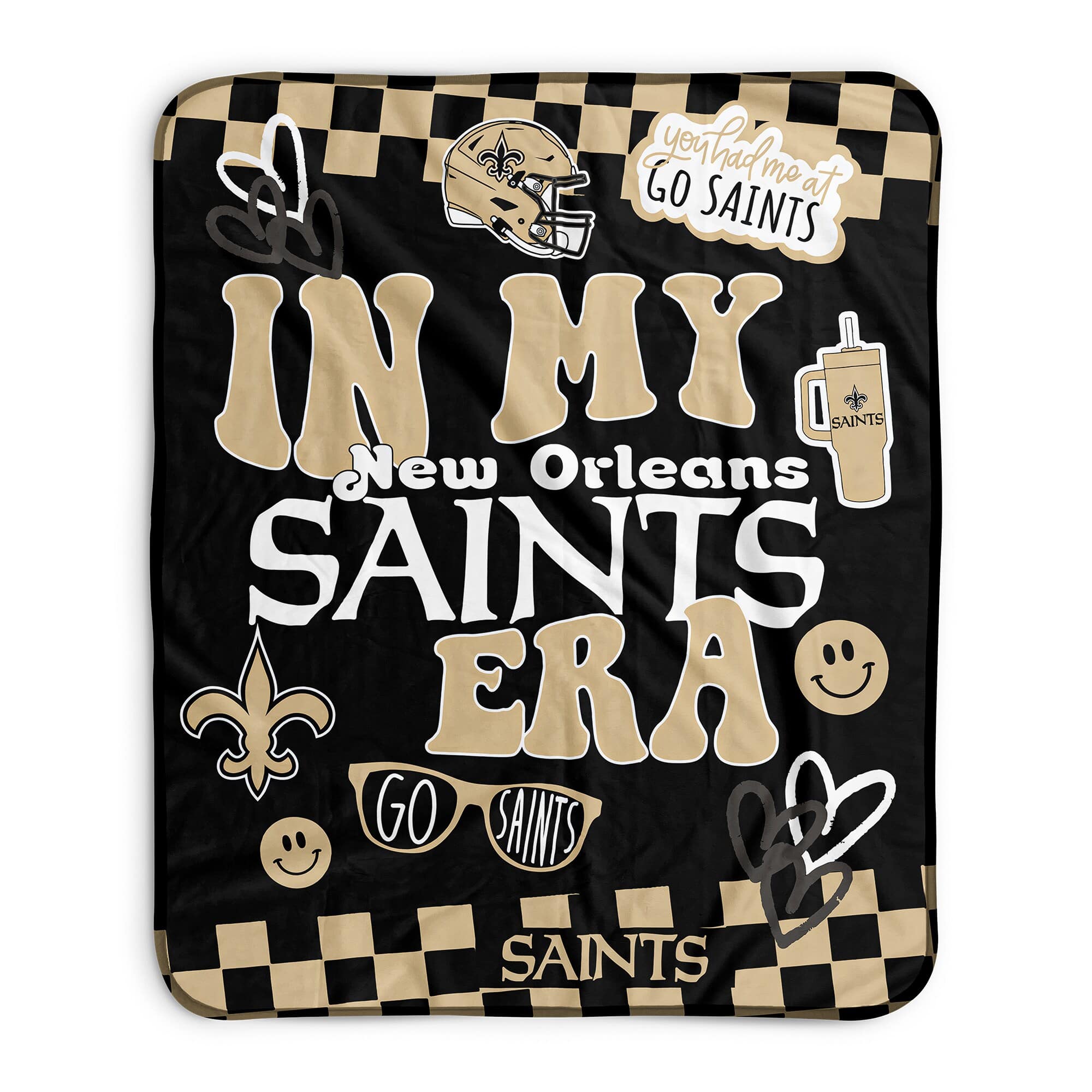 Pegasus - New Orleans Saints 50" x 60" In My Era Fleece Blanket - Multicolor