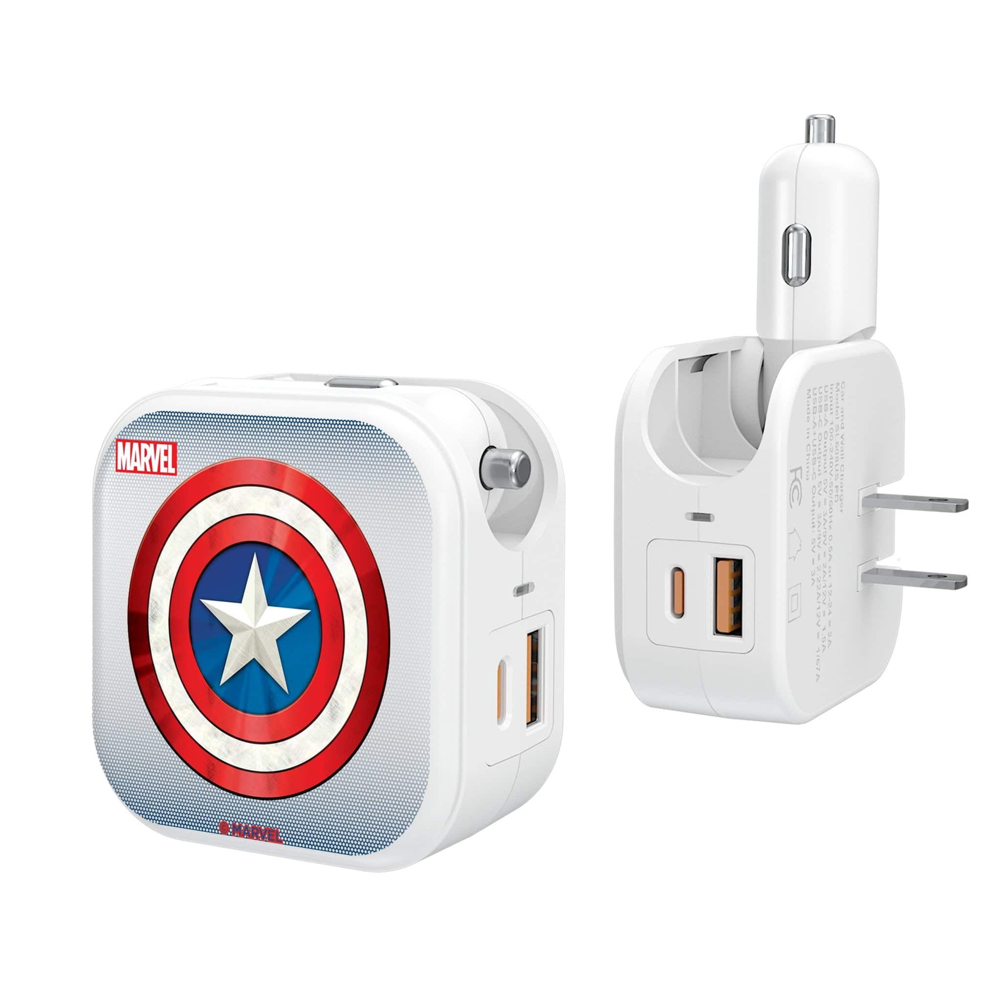 Keyscaper - Marvel Grid 2 in 1 USB Charger - Captain America