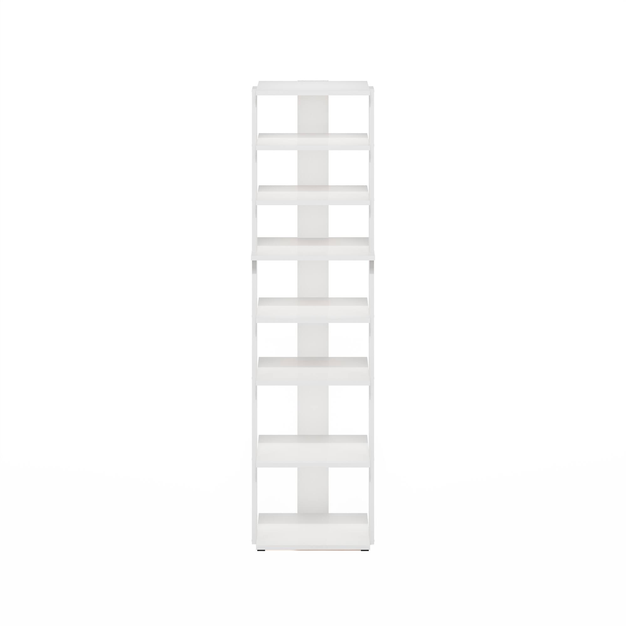Alt View 2. Furinno - Compact 8-Tier Vertical Space Saving Free Standing Shoe Tower, Shoe Rack for Closet Entryway - White.