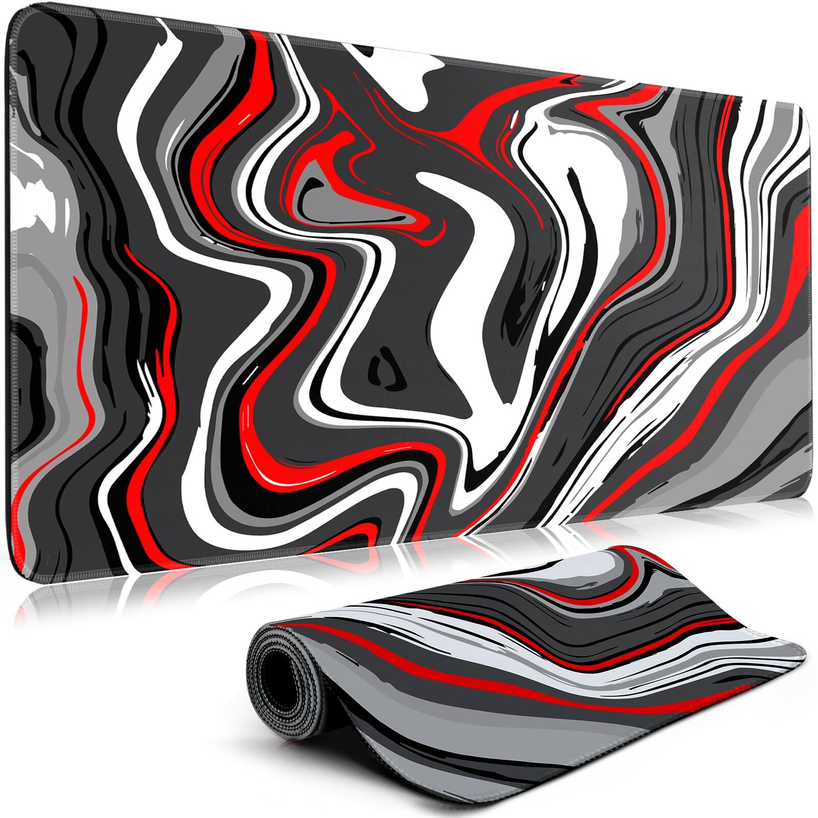 Grey and Red Fluid Style