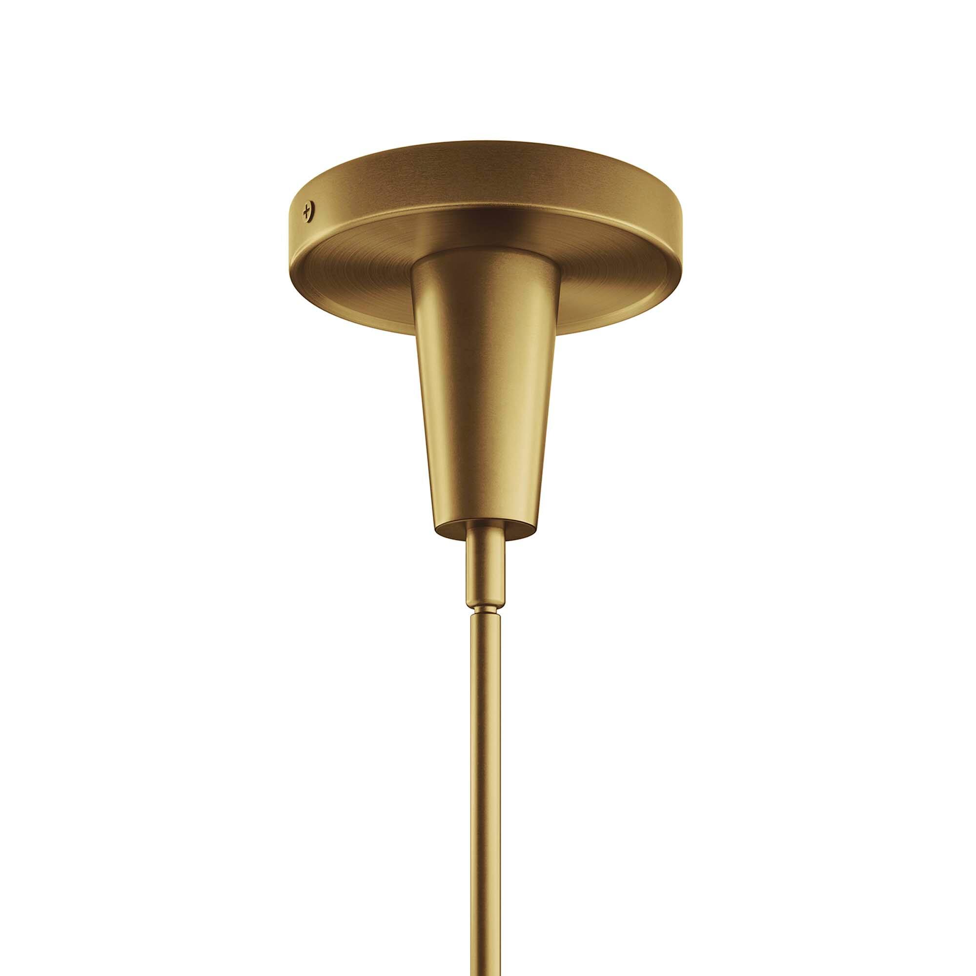 Alt View 4. Modway - Beacon 3-Light Pendant Light by Modway - Clear Satin Brass.
