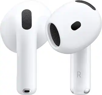 Front. Apple - AirPods 4 - White.