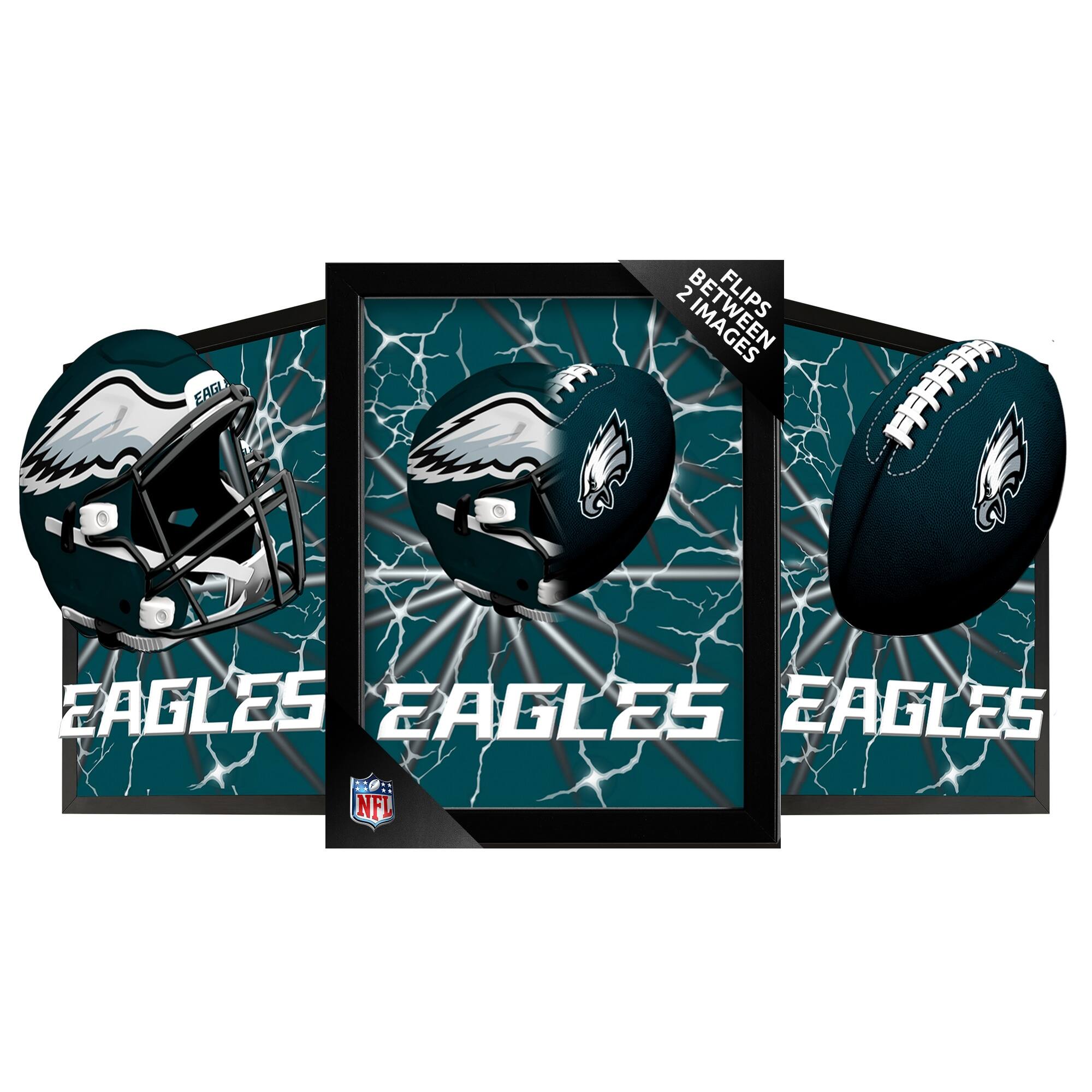 Philadelphia Eagles 14" x 18" Framed 3D Lenticular Art