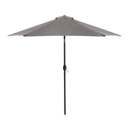Vaczon - 9' Outdoor Patio Umbrella with Crank Lift and 30° Tilt, UV50+ Market Umbrella with Steel Frame and Polyester - Graphite