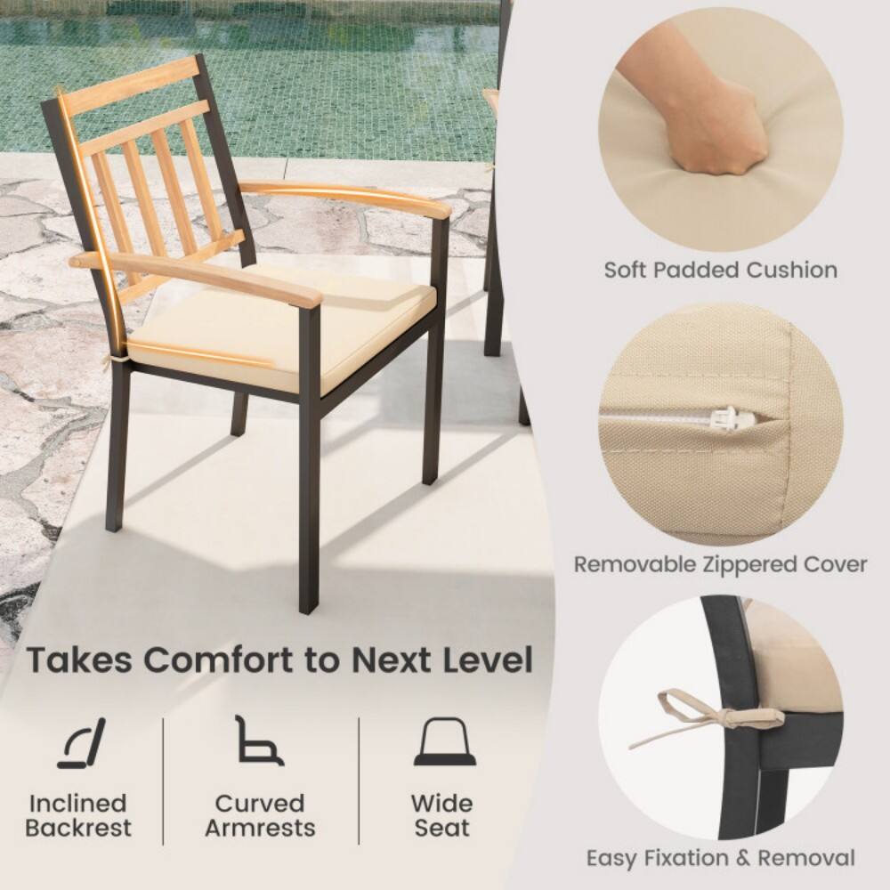 Soft Padded Cushion  
Removable Zippered Cover  
Takes Comfort to Next Level  
Inclined Backrest  
Curved Armrests  
Wide Seat  
Easy Fixation & Removal