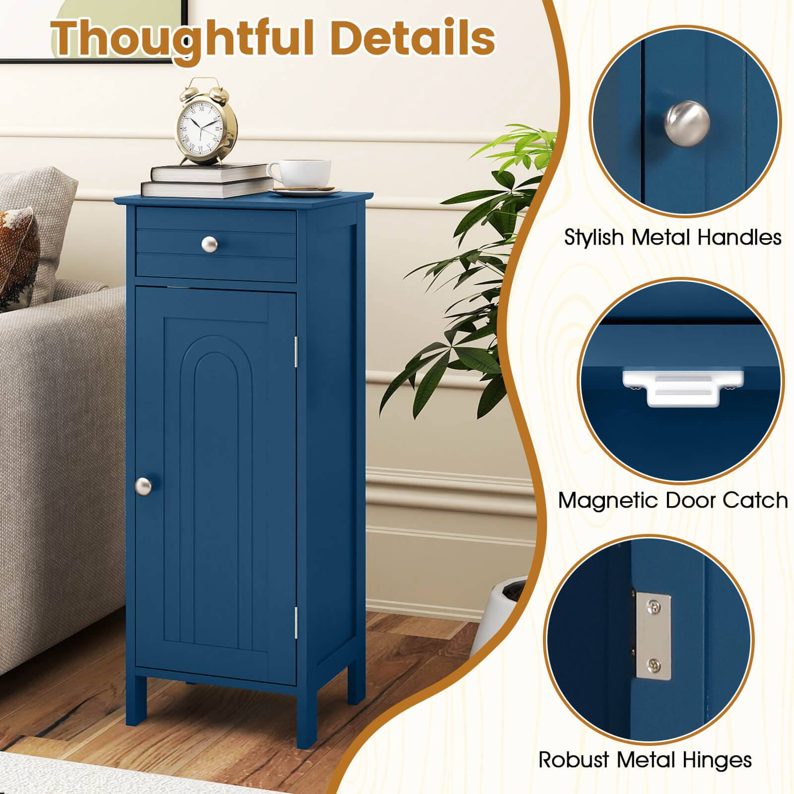 Thoughtful Details

Stylish Metal Handles  
Magnetic Door Catch  
Robust Metal Hinges