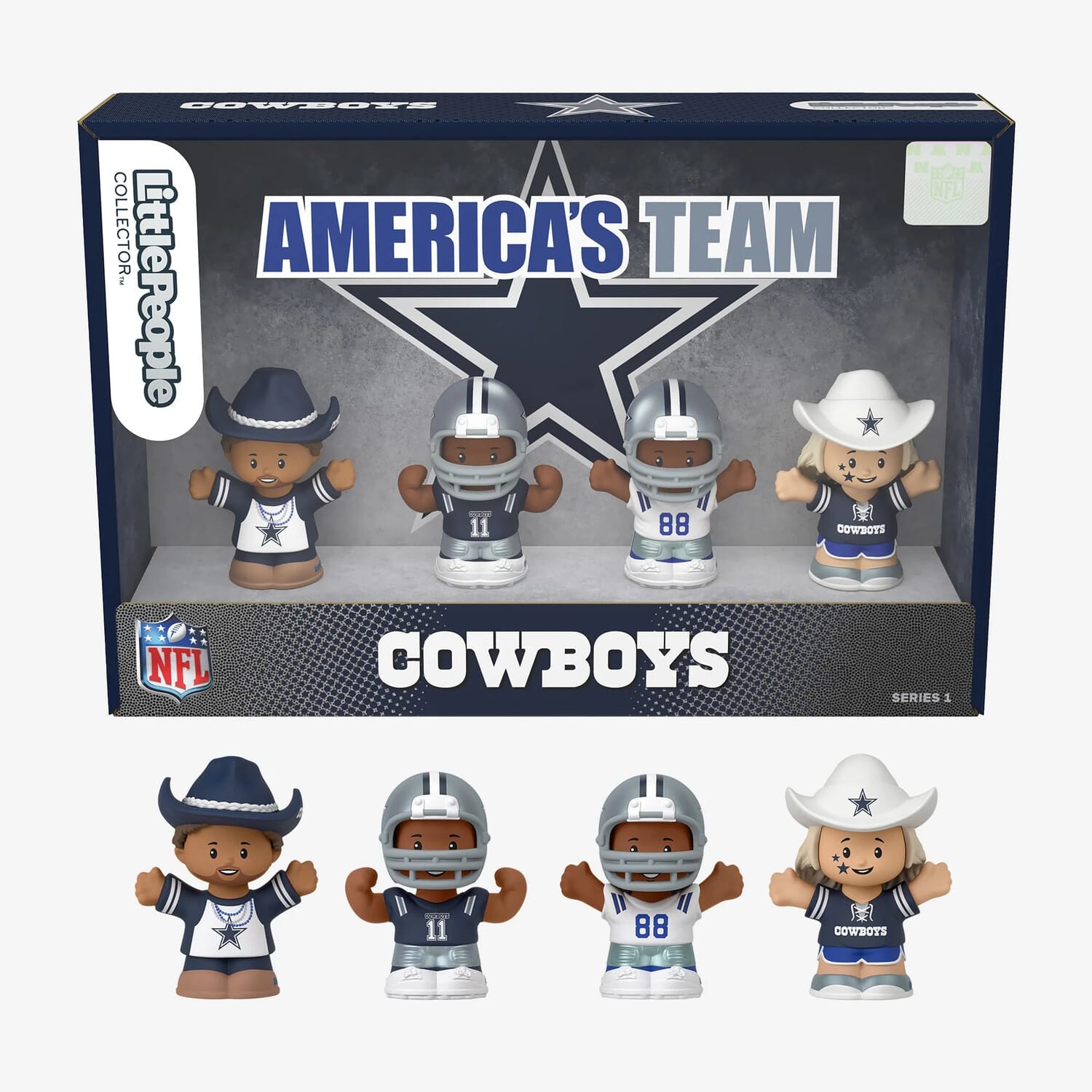 Fisher Price - Little People Collector x NFL - Dallas Cowboys 4-Pack - Multicolor