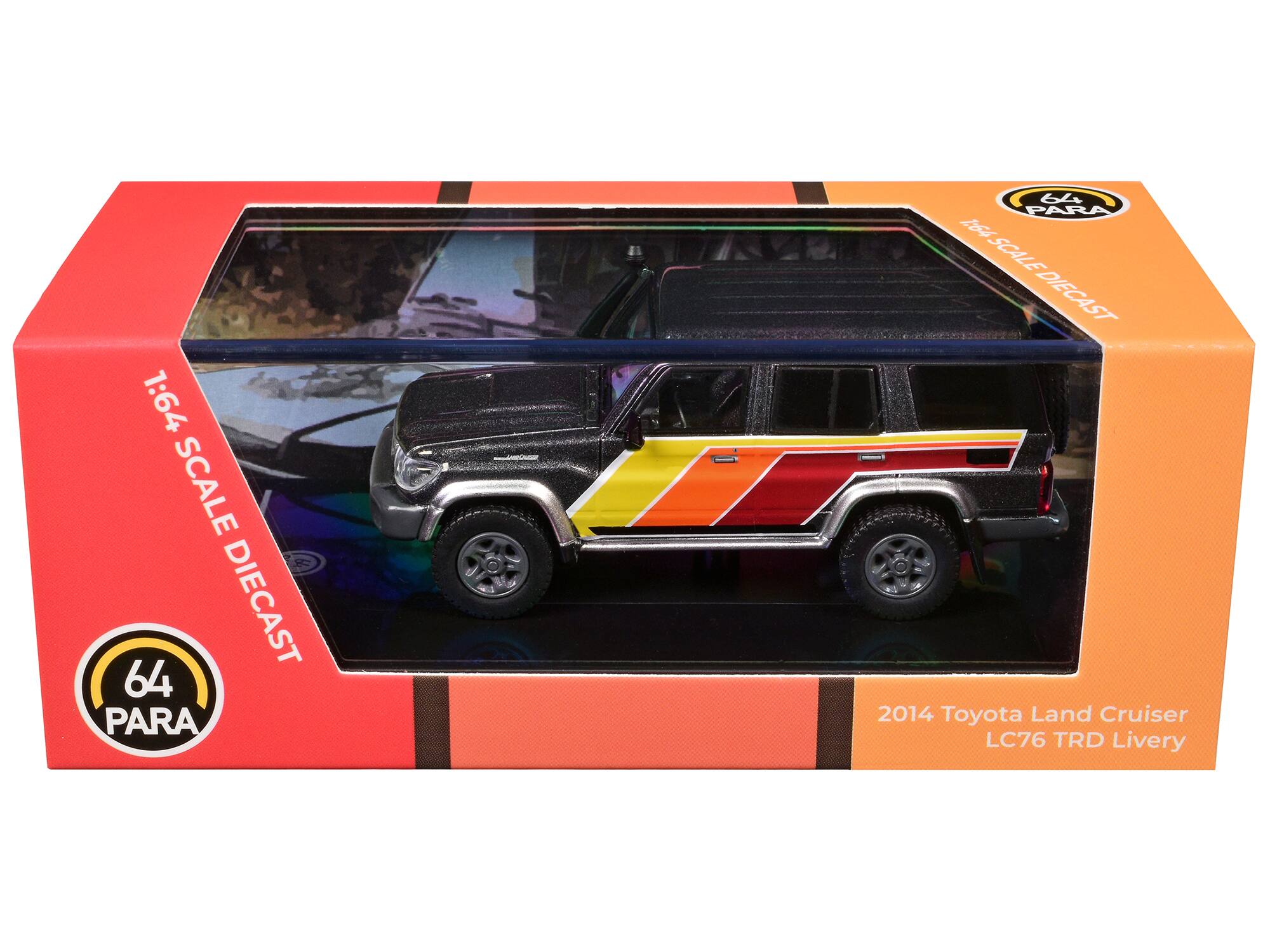 1:64 SCALE DIECAST  
64 PARA  
164 SCALE DIECAST  
2014 Toyota Land Cruiser LC76 TRD Livery