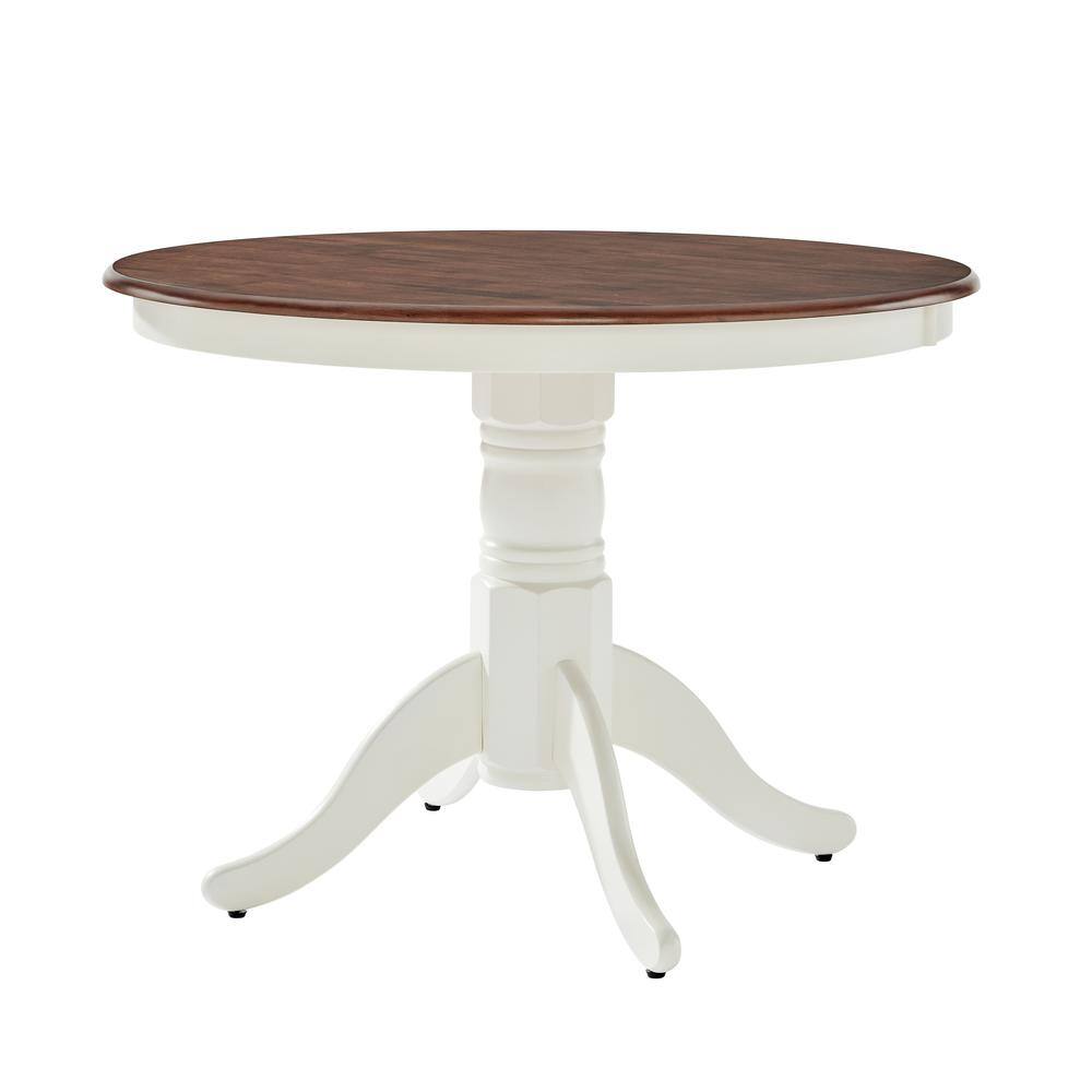 Front. Crosley Furniture - Shelby Round Dining Table - White.