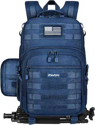 blue camera laptop backpack TARION Bag for Photographers: Photography Camera Backpack with Compartment Waterproof Raincover Photo Backpack Bag TB-M away shoulder straps allow the backpack to be worn as a pack or sling Blue Camera Backpacks - Best