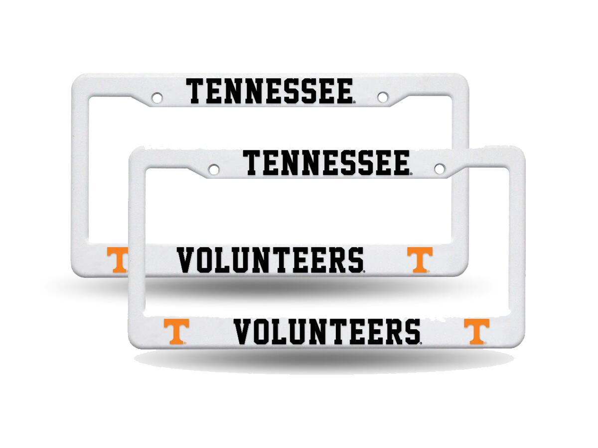 Tennessee Volunteers Raised Letter Plastic License Plate Frame - Set of 2 Frames