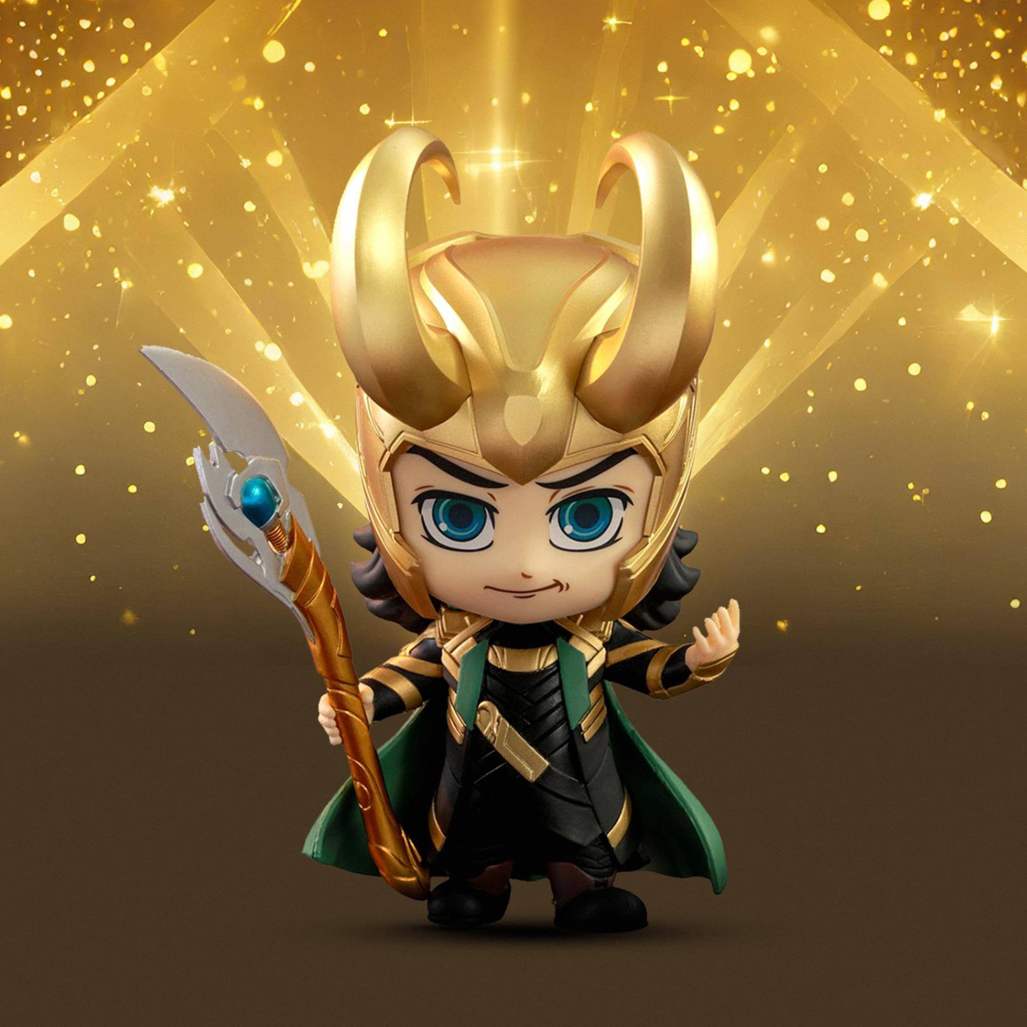 Alt View 1. Marvel - Marvel Avengers: Endgame Loki Cosbaby (S) Bobblehead.