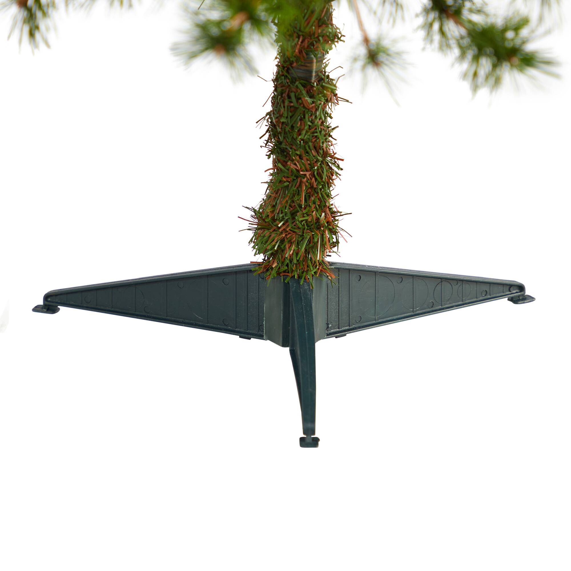 Angle. BreeBe - 3’ Colorado Mountain Pine Xmas Tree w/50 Lights & 171 Tips - Brown, Green.