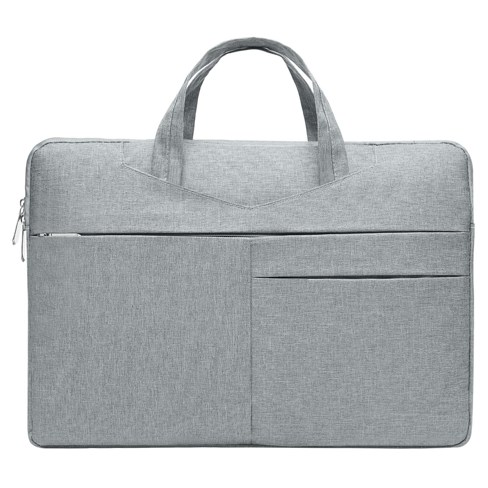 Unique Bargains - Slim Laptop Bag 15" Computer Briefcase Sleeve Carrying Case with Handle, Work Business Travel - Gray
