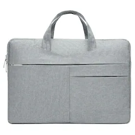 Unique Bargains - Slim Laptop Bag 15" Computer Briefcase Sleeve Carrying Case with Handle, Work Business Travel - Gray