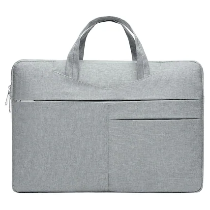 Front. Unique Bargains - Slim Laptop Bag 15" Computer Briefcase Sleeve Carrying Case with Handle, Work Business Travel - Grey.
