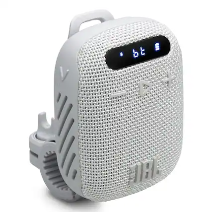 Front. JBL - JBL Wind 3 Handlebar Bluetooth Speaker with FM Radio - Gray.