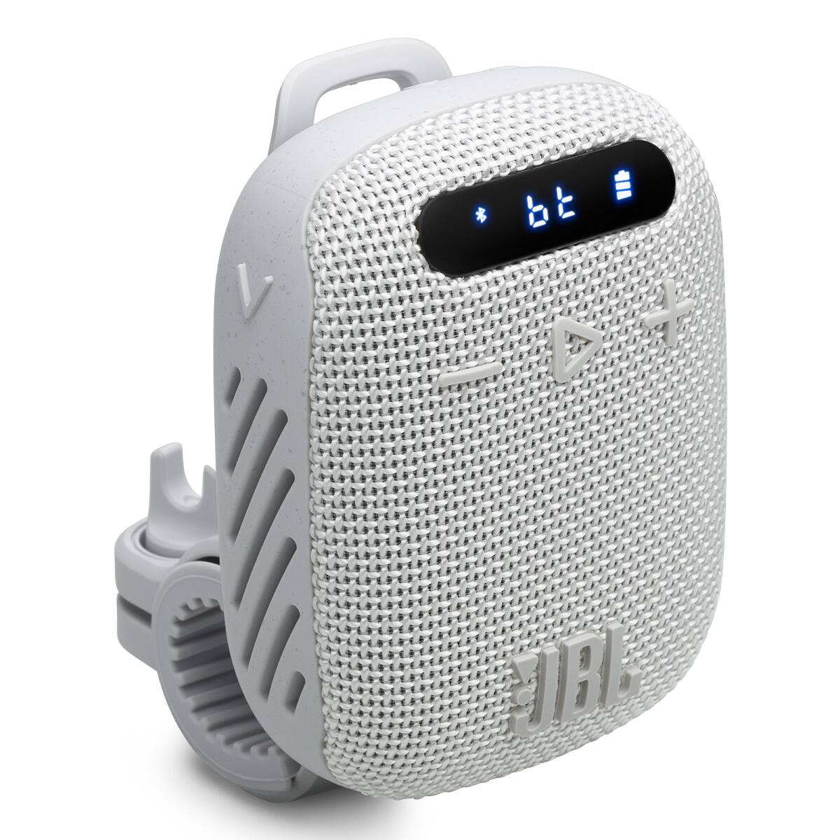 Front. JBL - JBL Wind 3 Handlebar Bluetooth Speaker with FM Radio - Gray.