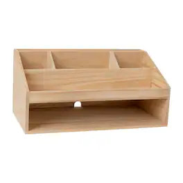 Martha Stewart - Weston Premium Paulownia Wood Organizer - Light Natural