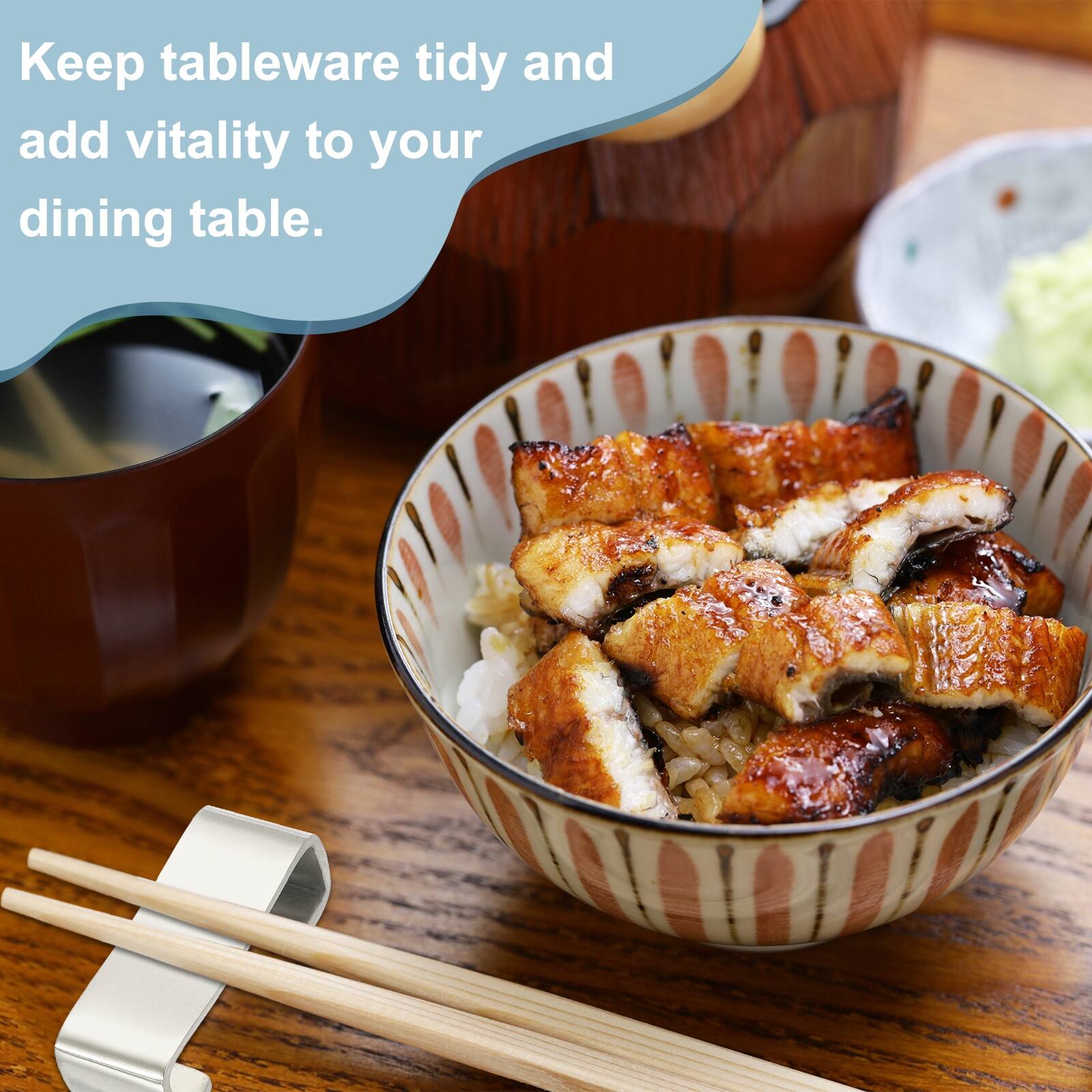 Keep tableware tidy and add vitality to your dining table.