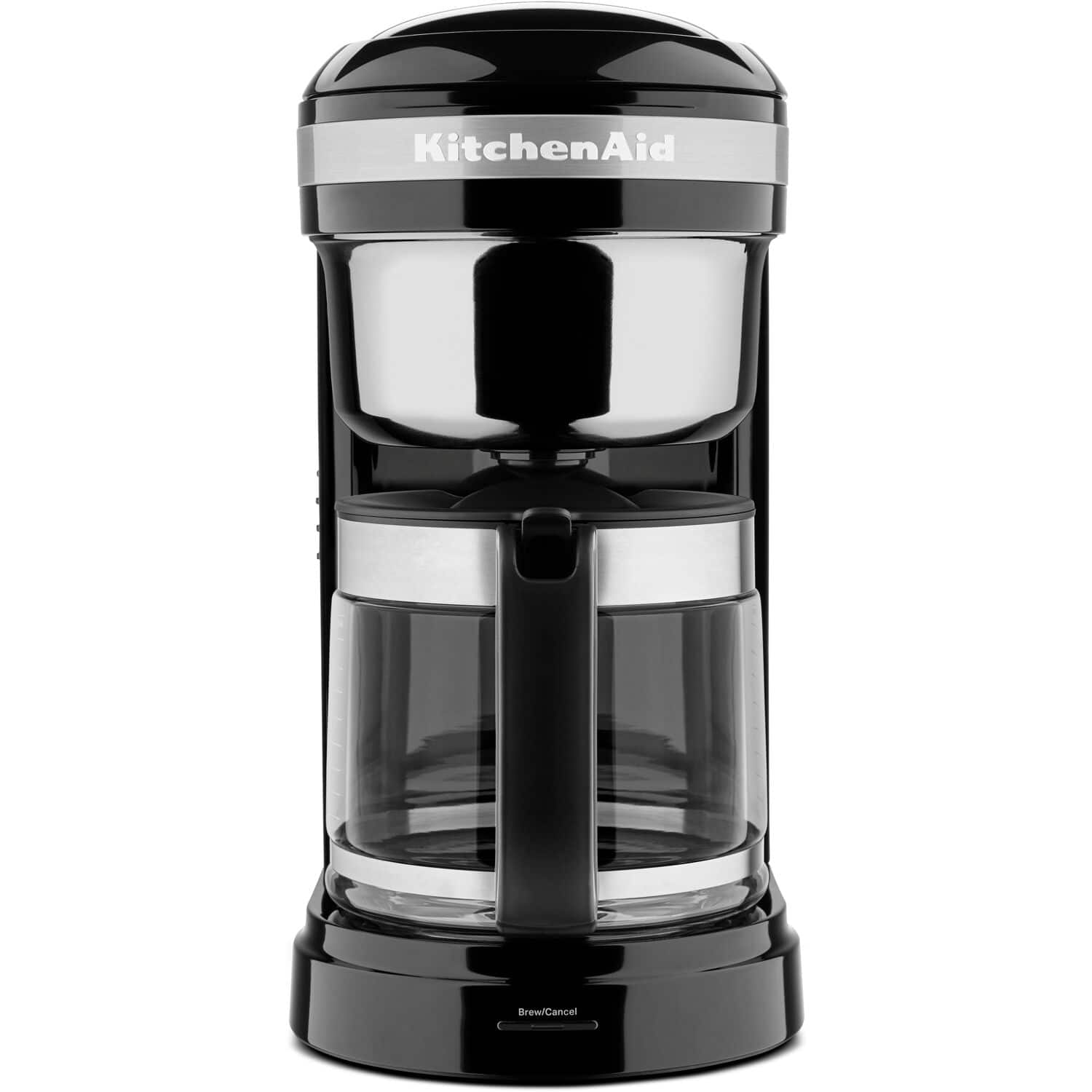KitchenAid - 12-Cup Drip Coffee Maker with Spiral Showerhead and Programmable Warming Plate - Onyx Black - Front_Zoom