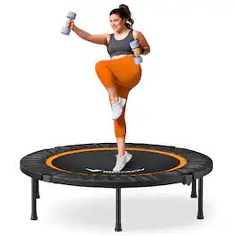 MERACH - Mini Trampoline, 40 inch Foldable Trampoline for Kids & Adult, Exercise Rebounder, 330lbs Capacity - Without handle