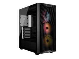 CORSAIR - 3200D RS ARGB Mid-Tower Chassis, 3x RS120 ARGB Fans, DIY Friendly, Black - Black