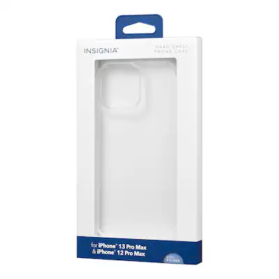 Insignia - Hard Shell Case for iPhone 13 Pro Max and iPhone 12 Pro Max - Clear Insignia - Hard Shell Case for iPhone 13 Pro Max and iPhone 12 Pro Max - Clear
