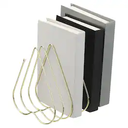 Unique Bargains - Folder Organizer Stand, 7 Slot Retractable Book Ends Metal Heart Shaped File Rack Magazine Letter Paper Home - Gold Tone