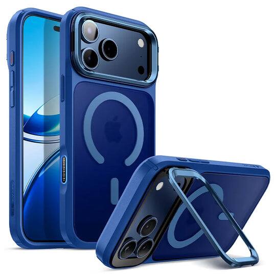 Angle. SUPCASE - Unicorn Beetle MAG Slim Clear MagSafe Camera Control Button Case for iPhone 17 Pro Max - Azure.