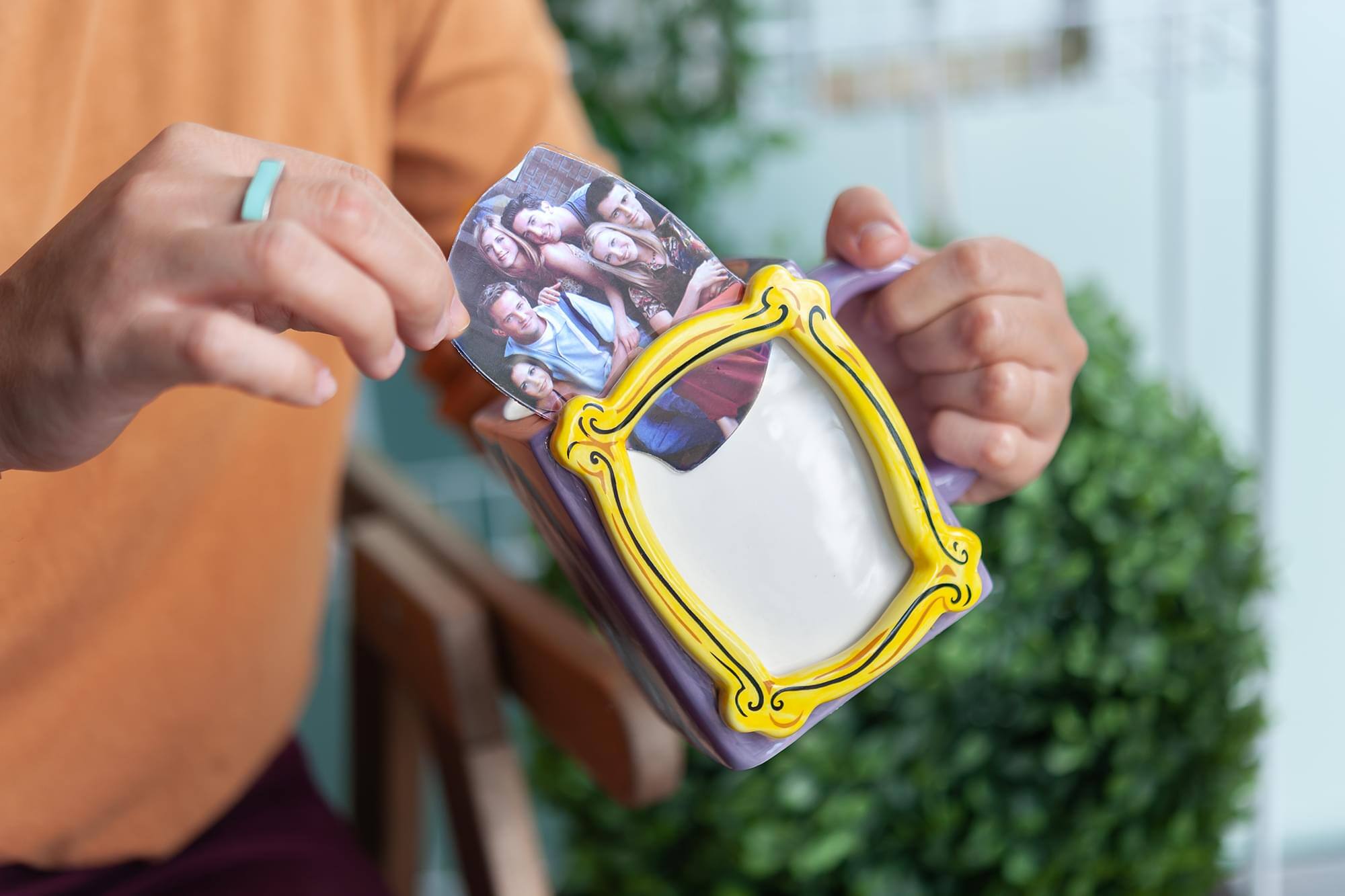 Alt View 3. Silver Buffalo - Friends Personalized Coffee Mug | Display Your Own Photo In Frame | 20 Ounces - Purple.