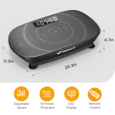 Portable Vibration Plate for Beginners - Affordable, Mini & Slim | MERACH, CV30 / Black Portable Vibration Plate for Beginners - Affordable, Mini & Slim | MERACH, CV30 / Black