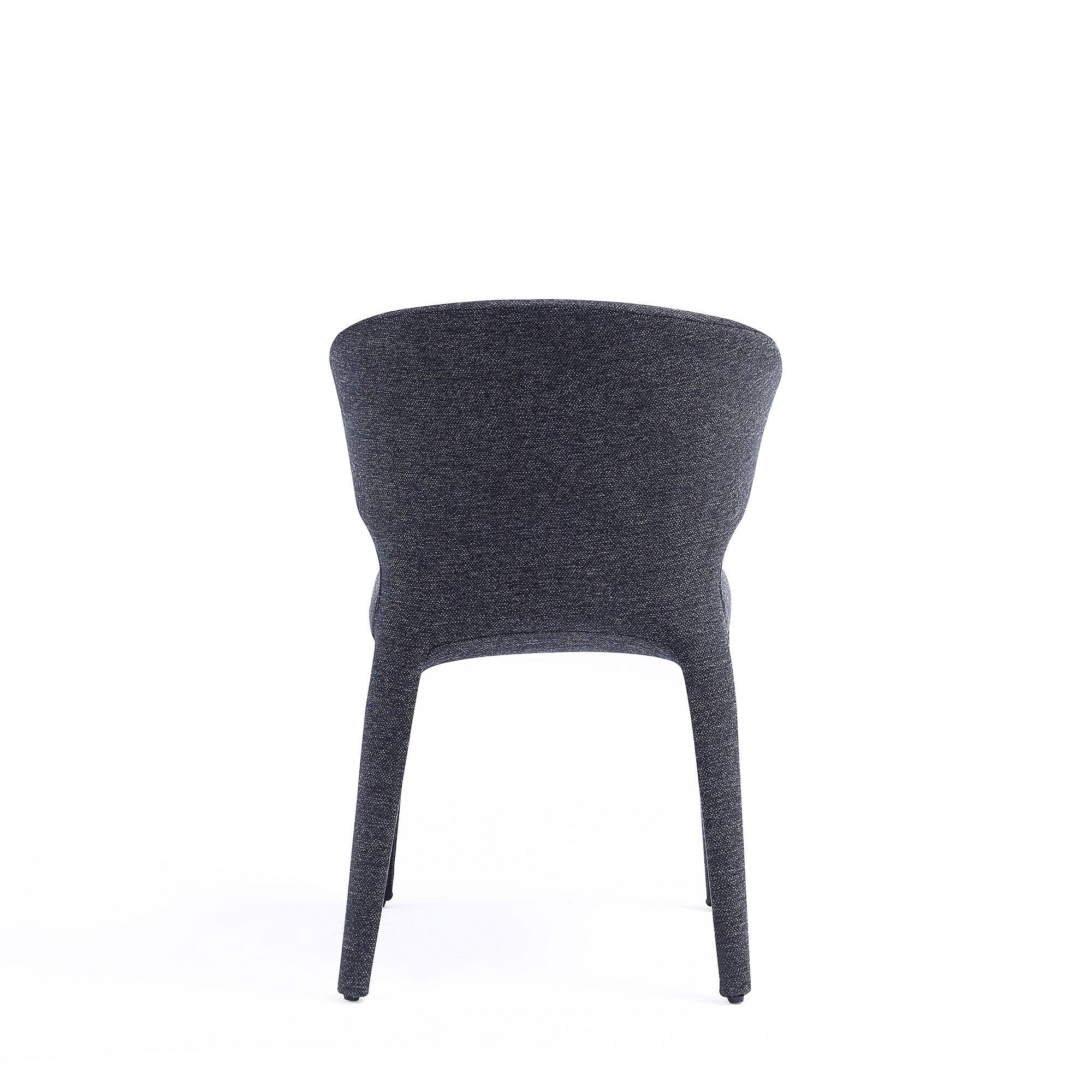 Alt View 4. Manhattan Comfort - Conrad Mid-Century Modern Upholstered Dining Chair - Set of 4 - Black.