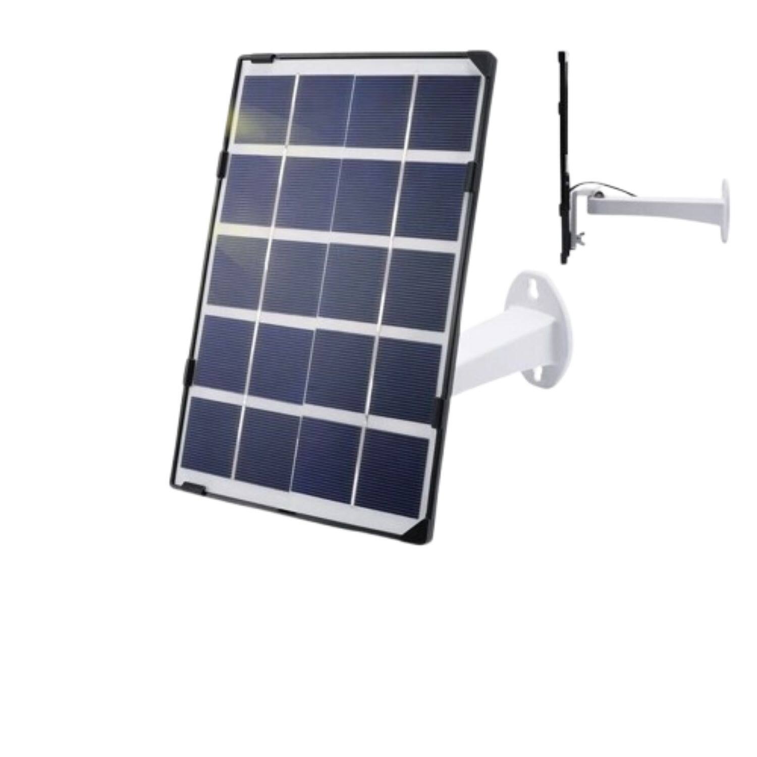 Front. Stock Preferred - 6W Solar Panel Charger with USB & Type-C Connectors for Arlo Essential Spotlight and Outdoor Wi-Fi Cameras – Waterproof, - Black.