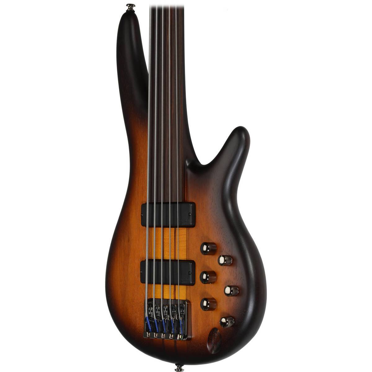 Alt View 1. Ibanez - Ibanez SR Series SRF705 5 String Electric Bass Guitar, Rosewood Fretboard, Brown Burst Flat.