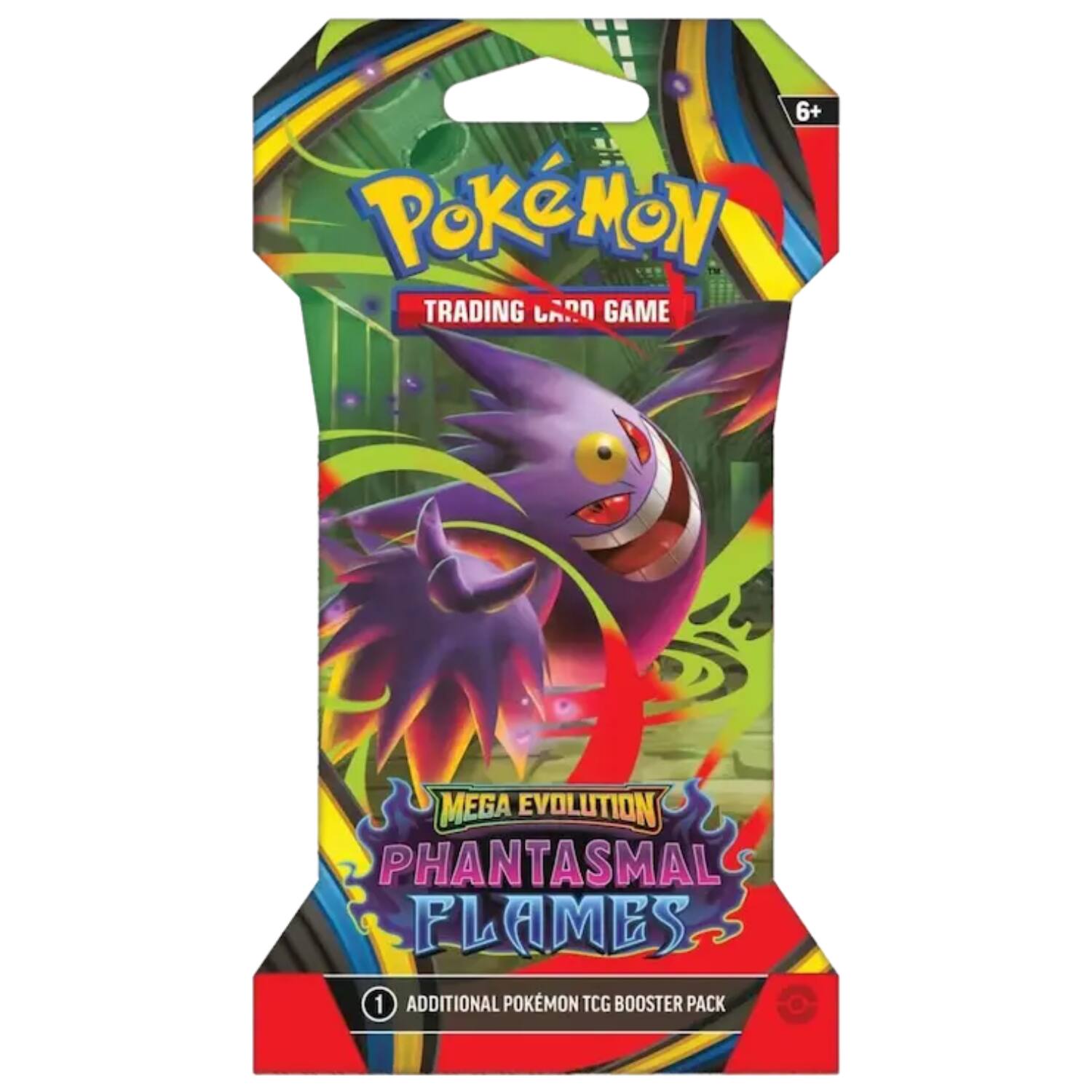 6+ Pokémon Trading Card Game  
Mega Evolution Phantasmal Flames  
1 Additional Pokémon TCG Booster Pack
