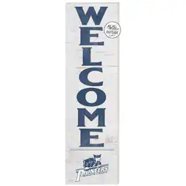 Jardine - Marietta College Pioneers 10'' x 35'' Indoor/Outdoor Welcome Sign - White