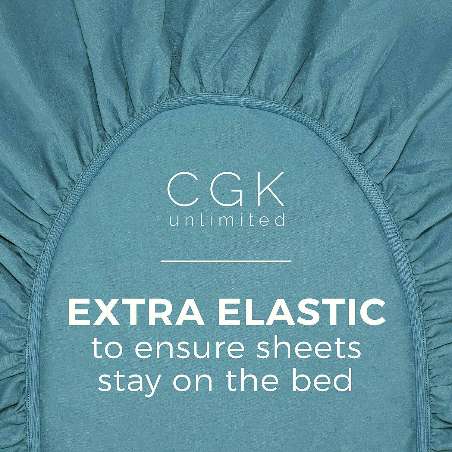 CGK unlimited  
EXTRA ELASTIC  
to ensure sheets stay on the bed
