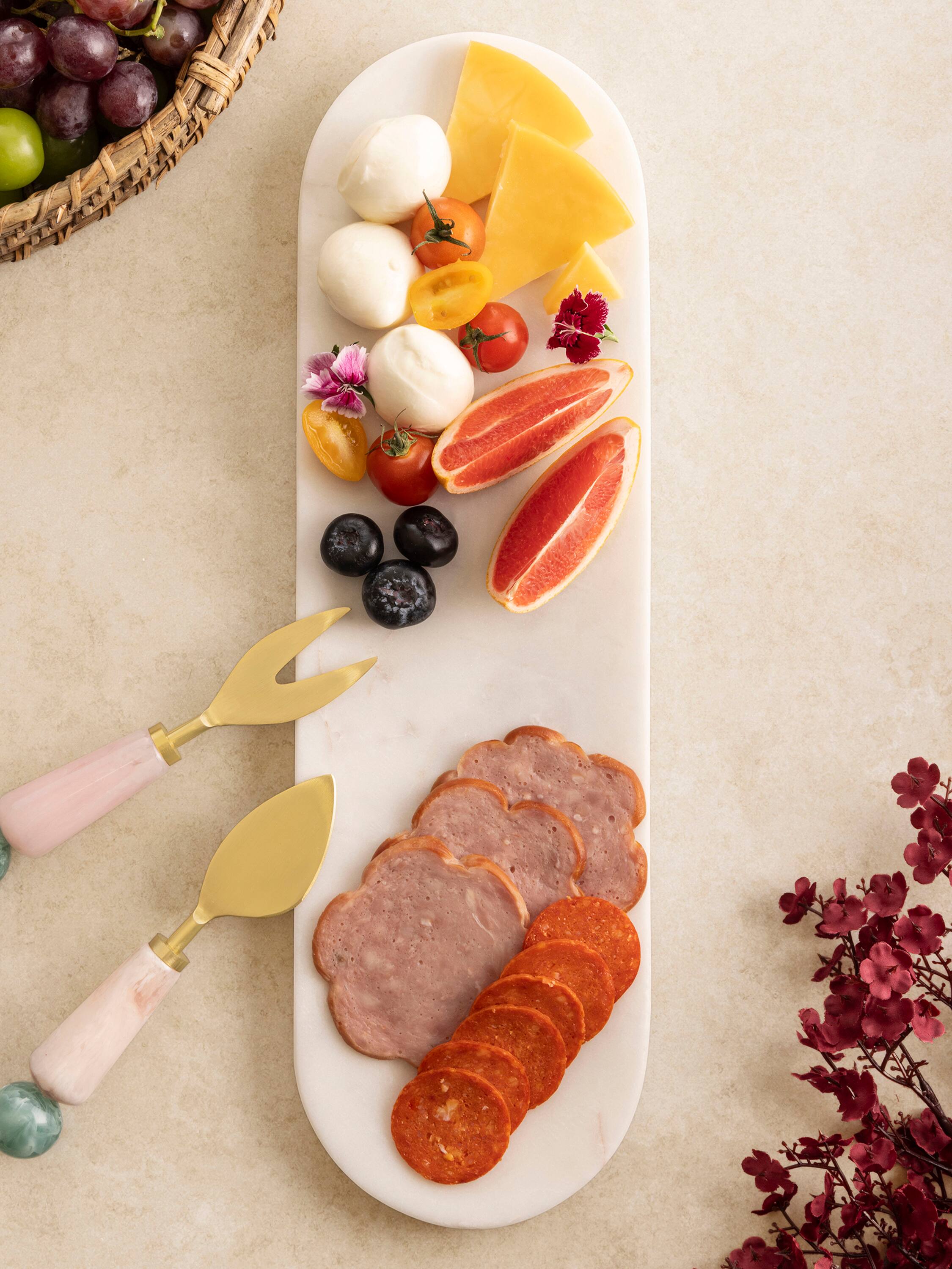 Angle. GAURI KOHLI - Suzushi Serving Platter - Shades of white.