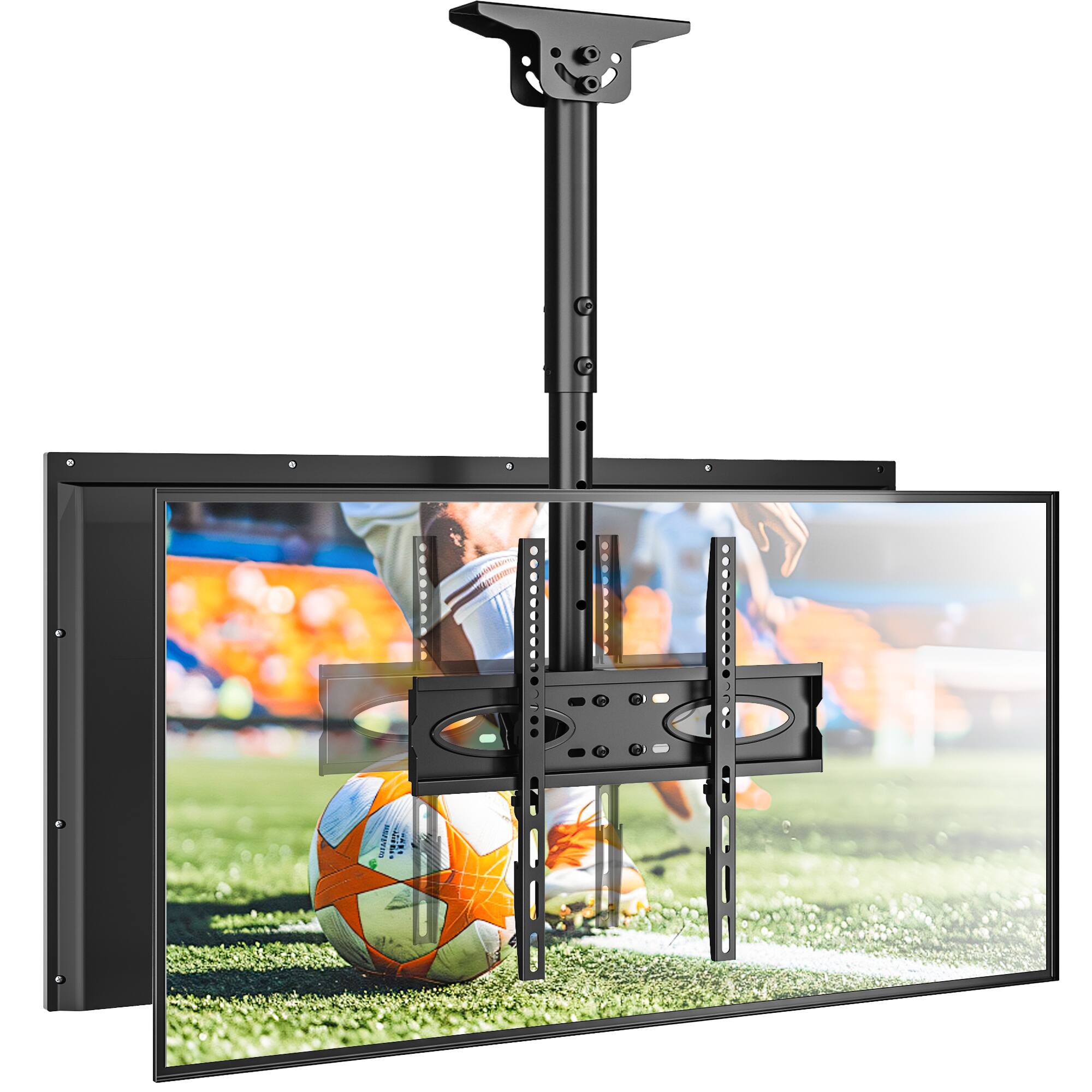 Rfiver Suitable for 26 65 inch dual screen wall mounted TV stands Black ...