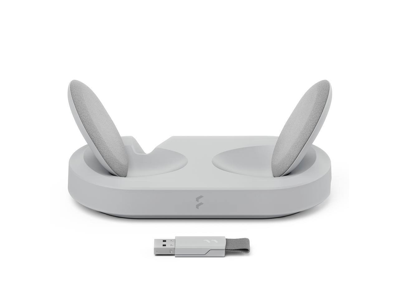 Alt View 7. Fractal Design - Fractal Design Scape RGB Wireless Gaming Headset - USB Dongle, BT 5.3, 40-Hr Battery, Charging Stand - Gray.