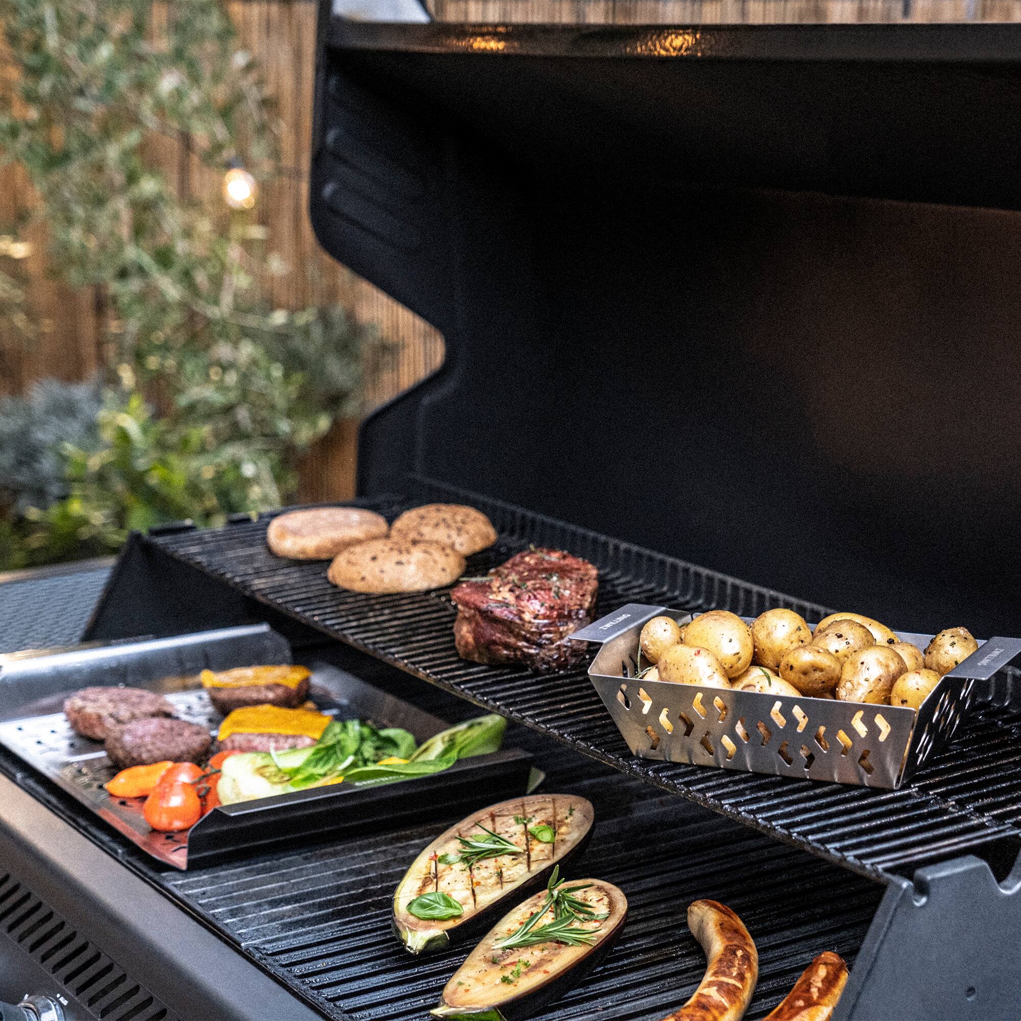 Alt View 2. ZWILLING - ZWILLING BBQ+ Stainless Steel Grill Basket - Small - Stainless Steel.