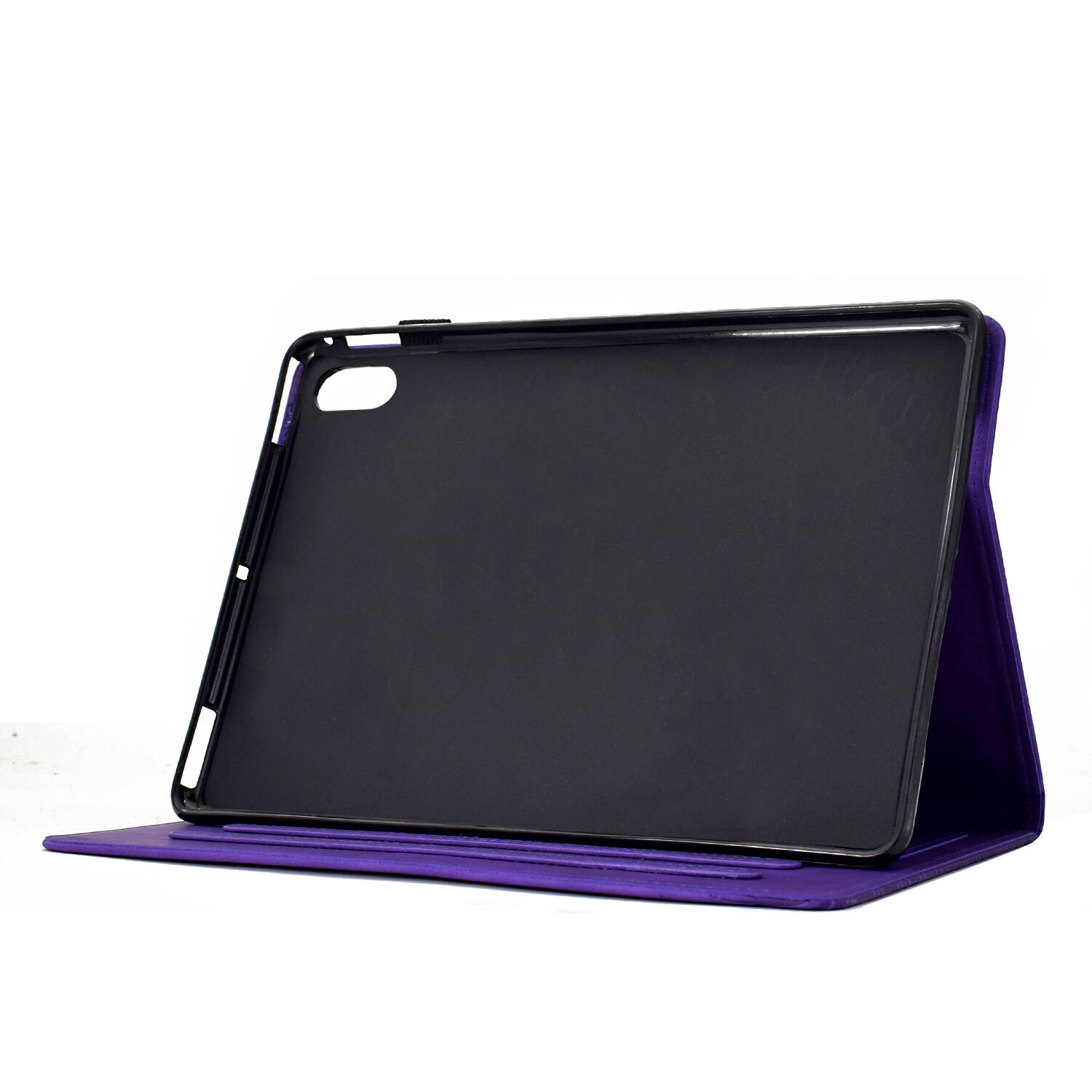 Alt View 3. Dteck - Shockproof Folio Case for Apple iPad (10th Generation) 10.9" 2022 with Smart Sleep Wake, PU Leather Stand Wallet Cover - Purple.