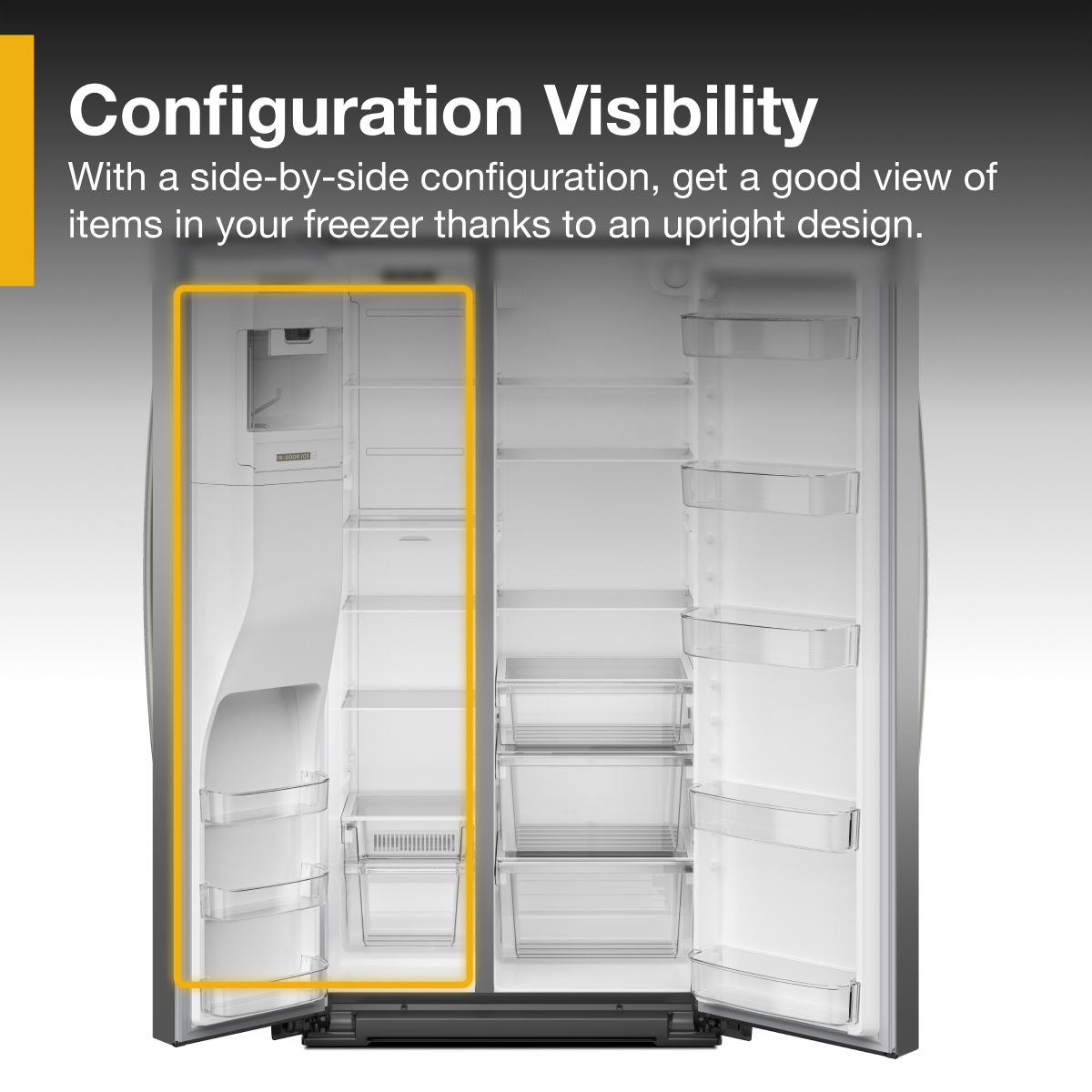 Alt View 4. Whirlpool - 28.7 Cu. Ft. Side-by-Side Refrigerator with TruCool System - Fingerprint-Resistant Stainless Finish.