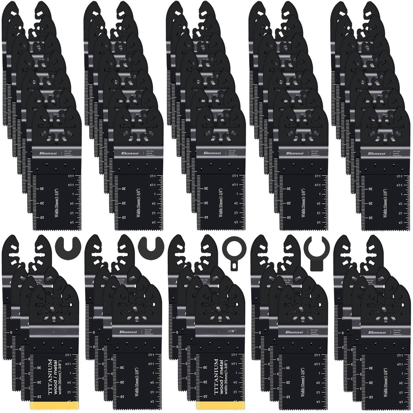 Dapper Styles - 40 Oscillating Multitool Kit For Wood Metal Plastics Tool Fit Dewalt Worx Rockwell Wen Milwaukee Makita Ryobi - 55