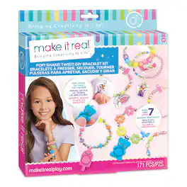 Make It Real - Pop! Shake! Twist! DIY Bracelet Kit, 171 Pieces