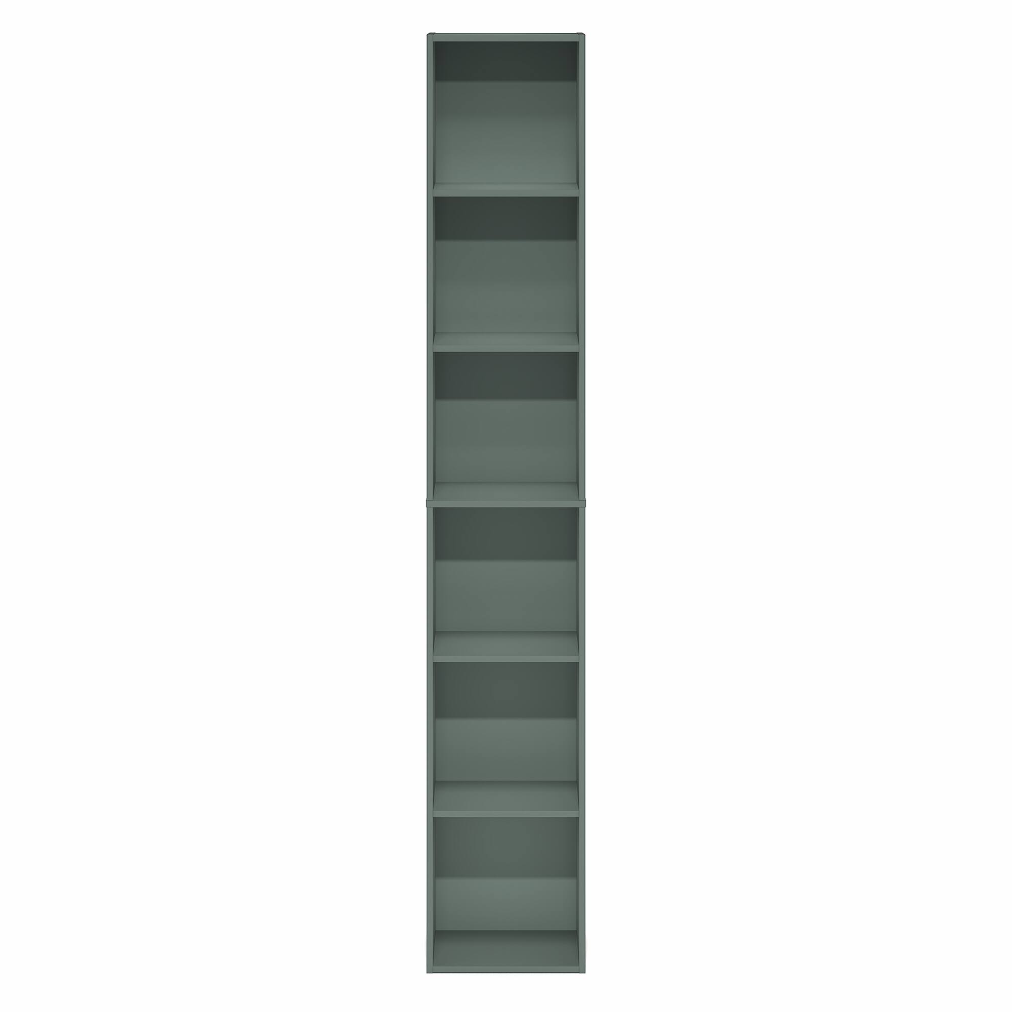 Alt View 6. Furinno - LUDER Book Shelf, 6-Tier Tall Modern Bookshelf, Bookcase with Open Shelving, Floor Standing Shelves, 9.3 x 12 x 71 - Sage Green.