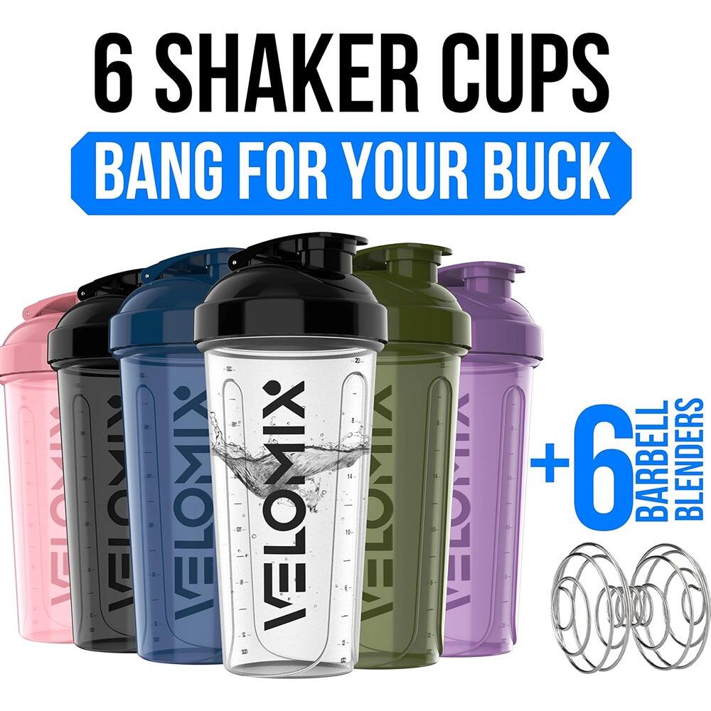 6 SHAKER CUPS  
BANG FOR YOUR BUCK  

+ 6 BARBELL BLENDERS
